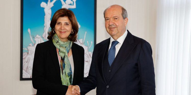 Cumhurbaşkanı Tatar, BMGS Kıbrıs Kişisel Temsilcisi Holguin’i kabul etti