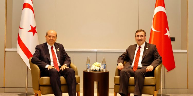 Cumhurbaşkanı Tatar, Türkiye Cumhuriyeti Cumhurbaşkanı Yardımcısı Yılmaz ile görüştü