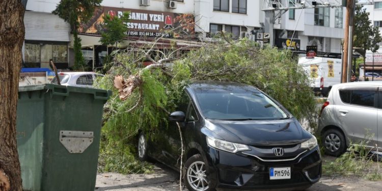 Kısa süreli şiddetli yağış hasara neden oldu
