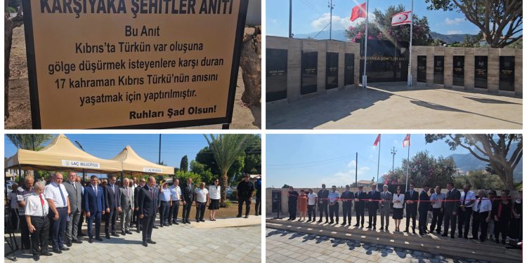 Şehit düşen Karşıyakalı 17 Kıbrıslı Türk için yaptırılan şehitlik bugün açıldı