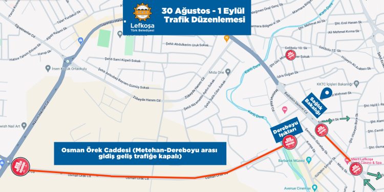 Bedrettin Demirel Caddesi ve Osman Örek Caddesi’nde trafik düzenlemesi yapılacak