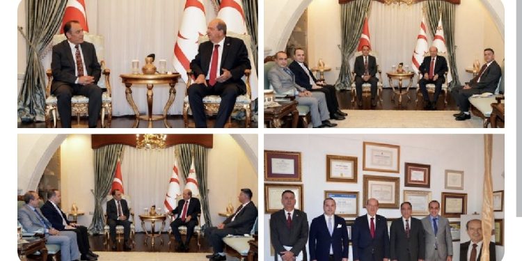 Cumhurbaşkanı Ersin Tatar, Kırgızistan Türkiye Manas Üniversitesi Mütevelli Heyeti Başkanı Prof. Dr. İbrahim Çapak’ı kabul etti