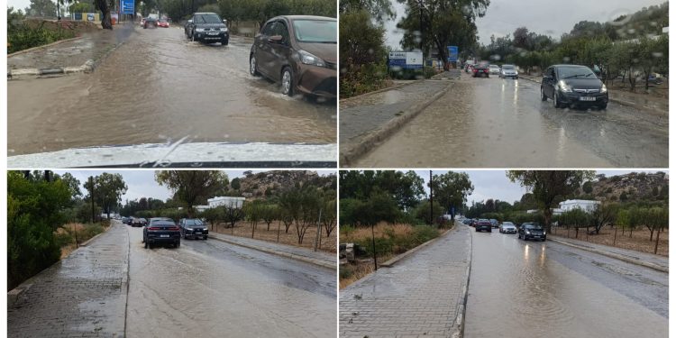 Polis uyardı: Yoğun yağış Gazimağusa-İskele anayolunu olumsuz etkiledi