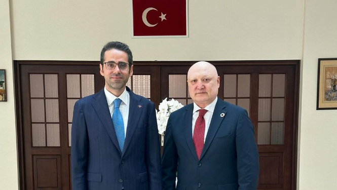 UNDP Kıbrıs Ofisi Direktörü Haydarov, Türkiye’nin Lefkoşa Büyükelçisi Serim’i ziyaret etti