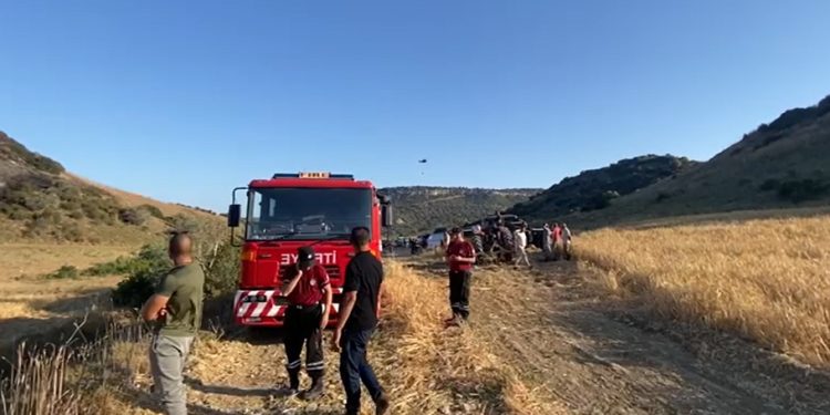 Avtepe-Kuruova köyleri arasında başlayan yangın kısmen kontrol altına alındı