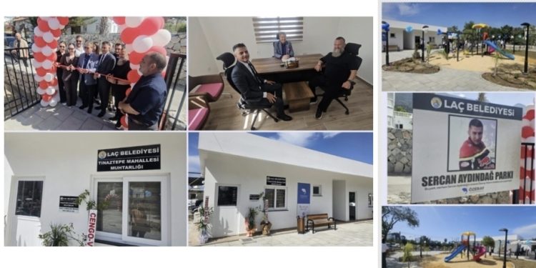 Lapta Tınaztepe Muhtarlık Binası, Genç Lapta Avcılık ve Atıcılık Derneği Binası ve Sercan Aydındağ Parkı düzenlenen törenle Başbakan Üstel tarafından açıldı