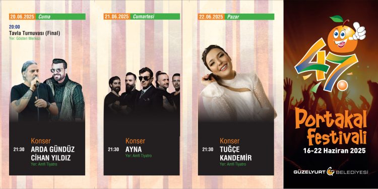 47. Güzelyurt Portakal Festivali Pazartesi günü başlıyor