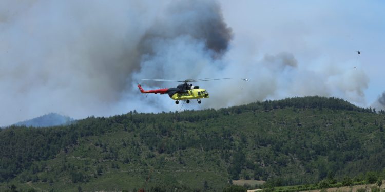 Türkiye’de orman yangınlarına havadan ve karadan müdahale ediliyor