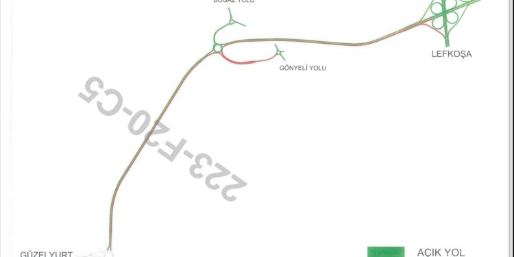 Lefkoşa Kuzey Çevre Yolunun bir kısmı trafiğe kapatıldı