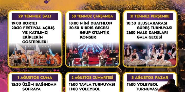 63. Geleneksel Mehmetçik Üzüm Festivali yarın başlıyor