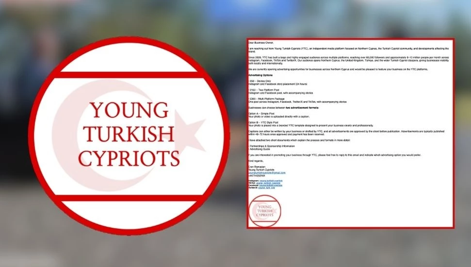 HABERLER banner-type-1 “Young Turkish Cypriots” adı altında reklam topluyorlar: KKTC ekonomisine ve yerel medyaya karşı kayıt dışı faaliyet
