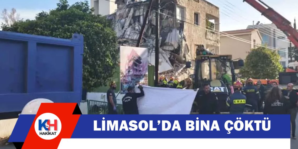 Limasol’da facia: Çöken binanın enkazından 1 kişi ölü çıkarıldı