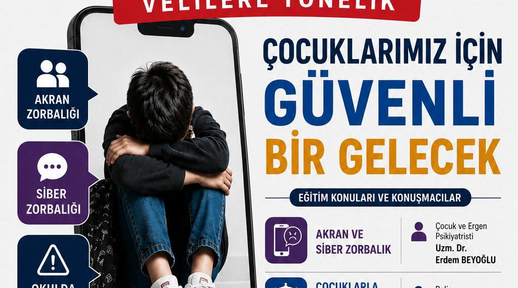 Polis, “Güvenli Okul Projesi” kapsamında velilere yönelik konferans düzenliyor