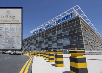 Ercan’da 467 bin TL’lik altın ve kıymetli taşlar ele geçirildi
