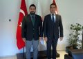 Türkiye Lefkoşa Büyükelçiliği İletişim Müşaviri Şehitoğlu mezunu olduğu UKÜ’yü ziyaret etti