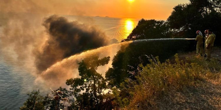 Büyükada’da plajda yangın çıktı