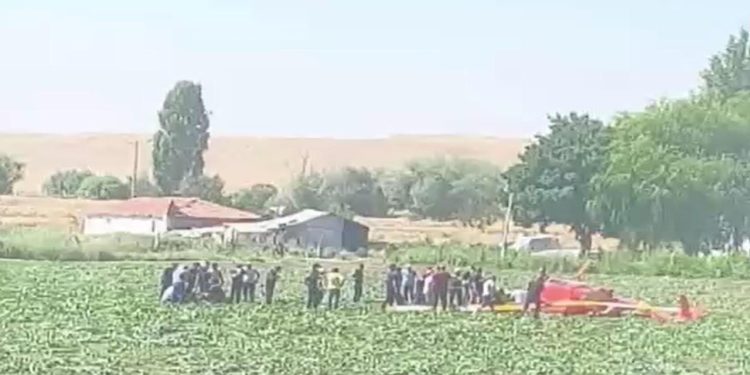 Ankara’da eğitim helikopteri düştü