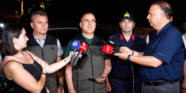 Milas’ta ormanlık alanda çıkan yangına karadan müdahale sürüyor