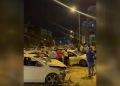 Ankara’da bir otomobil park halindeki araçlara çarptı