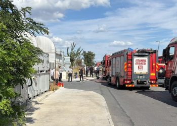 İstanbul’da hastane bahçesinde yangın