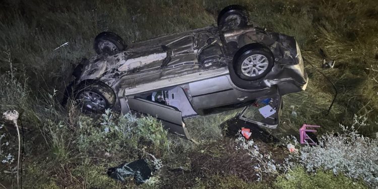 Erzurum’da devrilen araçtaki 4 kişi yaralandı