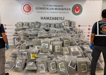 Hamzabeyli Sınır Kapısı’nda 287 kilo esrar ele geçirildi