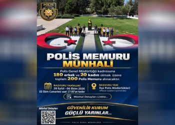 Polis Genel Müdürlüğü’nden 180 erkek 20 kadın polis memuru için münhal ilanı