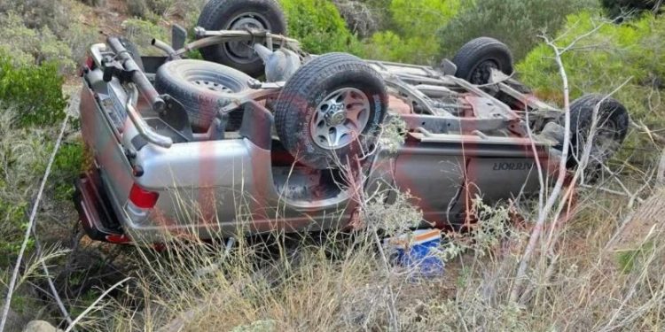 Kuzey Sahil Yolu’nda araç takla attı!