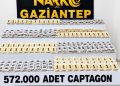 Gaziantep’te 572 bin uyuşturucu hap ele geçirildi