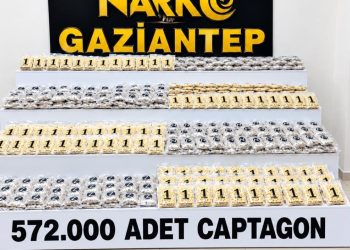 Gaziantep’te 572 bin uyuşturucu hap ele geçirildi