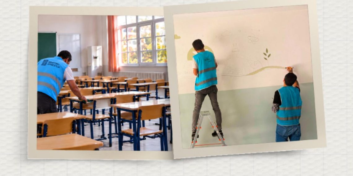 Yükümlüler, 2 bin 779 okulu eğitim-öğretim yılına hazırladı