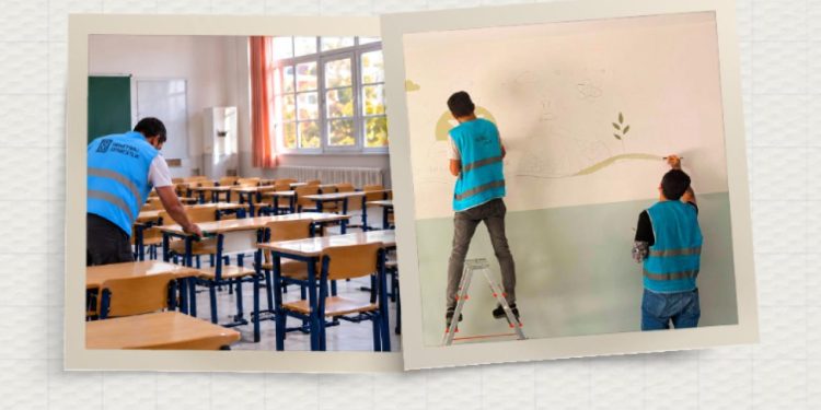 Yükümlüler, 2 bin 779 okulu eğitim-öğretim yılına hazırladı