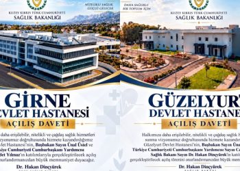 Girne ve Güzelyurt devlet hastaneleri yarın açılıyor