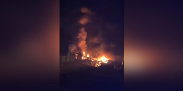 Bandırma’da yağ fabrikasında yangın