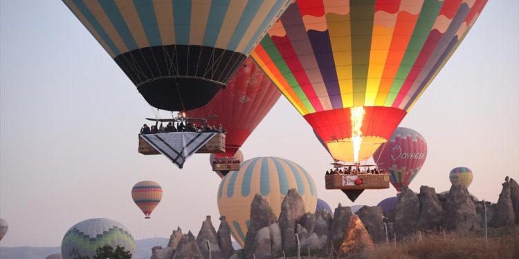 Kapadokya’da gökyüzünden Gazze’ye destek mesajı