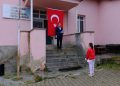 Tek öğrencisi olan okulda Cumhuriyet Bayramı törenle kutlandı