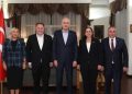 Türkiye ve KKTC meclis başkanları, Türkiye’nin Bişkek Büyükelçiliğini ziyaret etti