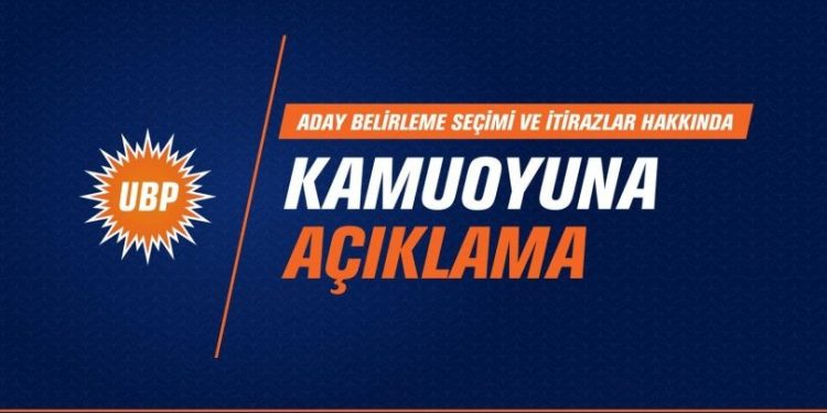 UBP’den açıklama: “Seçim ve sonuçları Yasa, Tüzük ve Yönetmeliğe uygundur”