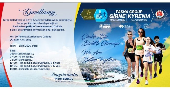Girne Yarı Maratonu pazar günü yapılacak